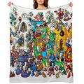 Mega Man And All of His Enemies Shrink-resistant Throw Blanket