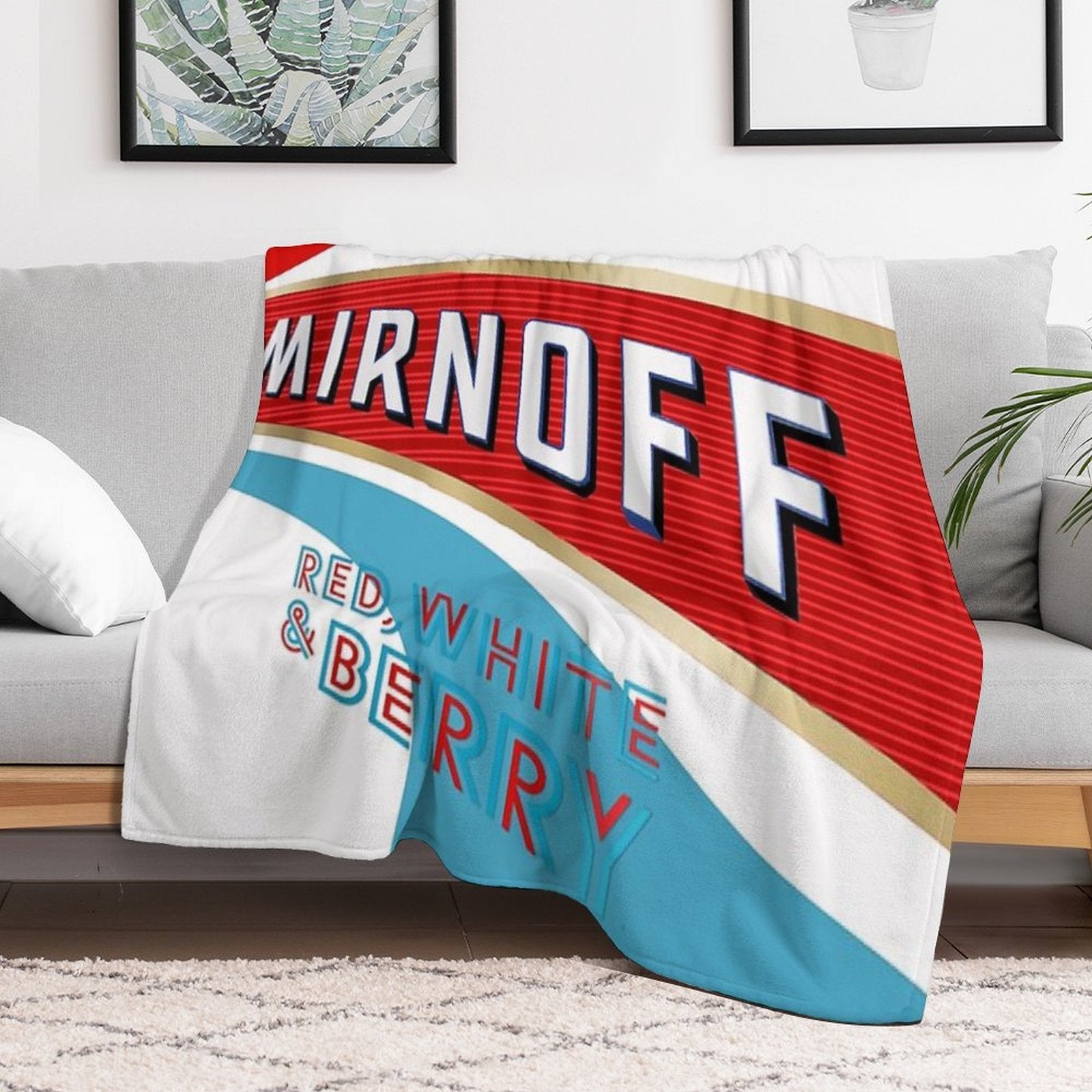 Smirnoff Red White And Berry Quick-dry Throw Blanket