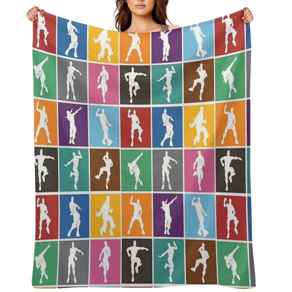 Battle Royale Victory Dance Rainbow Lattice Funny Easy Care Throw Blanket