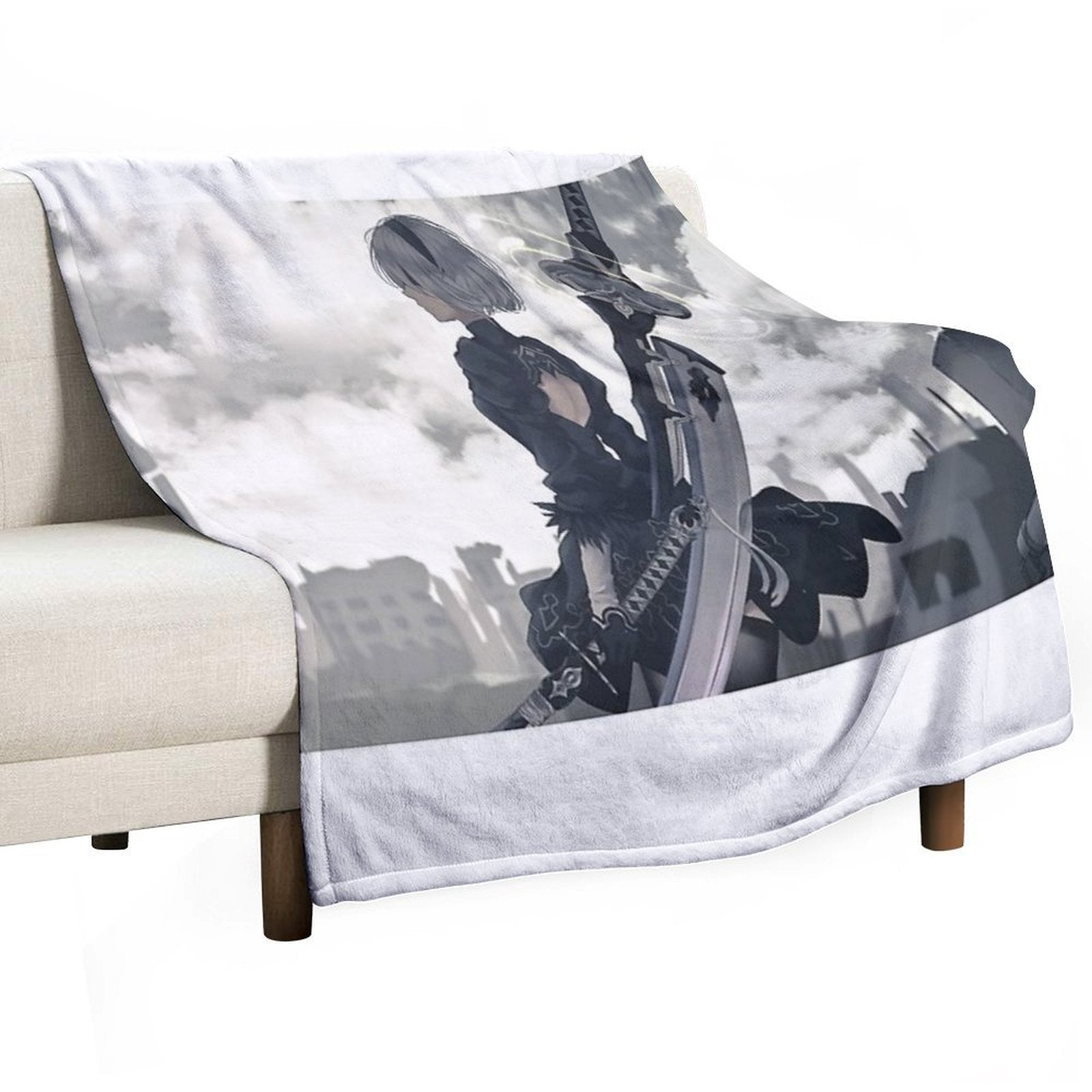 Nier Automata 2B Premium Throw Blanket