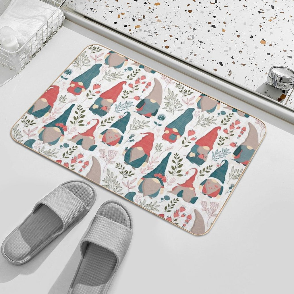Floral Gnomes  Toxin-Free Bath Mat
