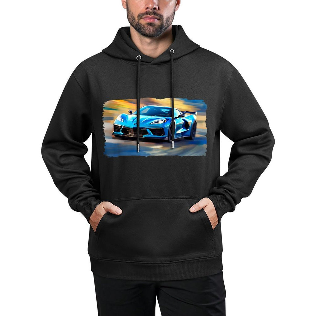 Rapid Blue C8 in A Blur Casual Wear Hoodie