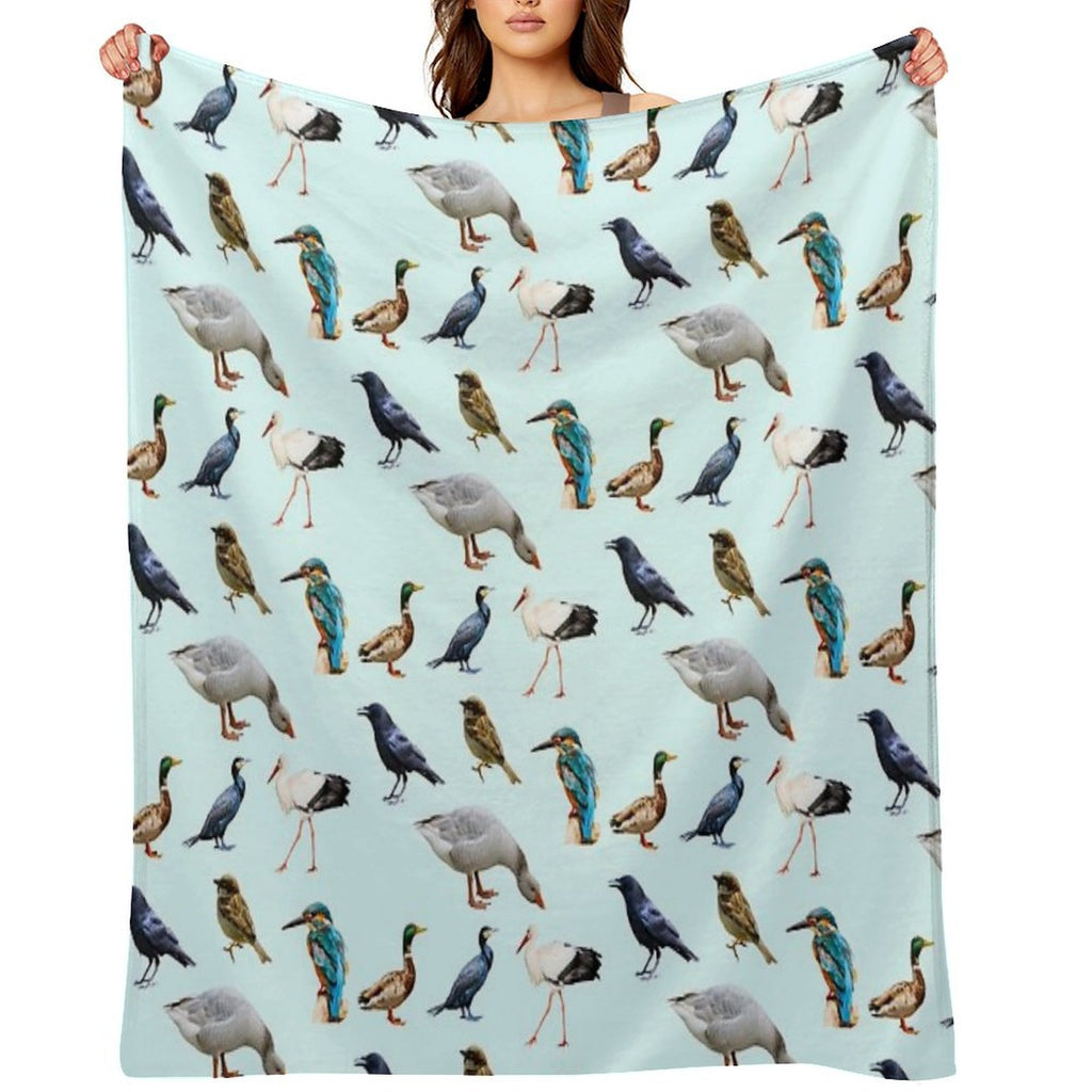 Bird Collection Quick-dry Throw Blanket