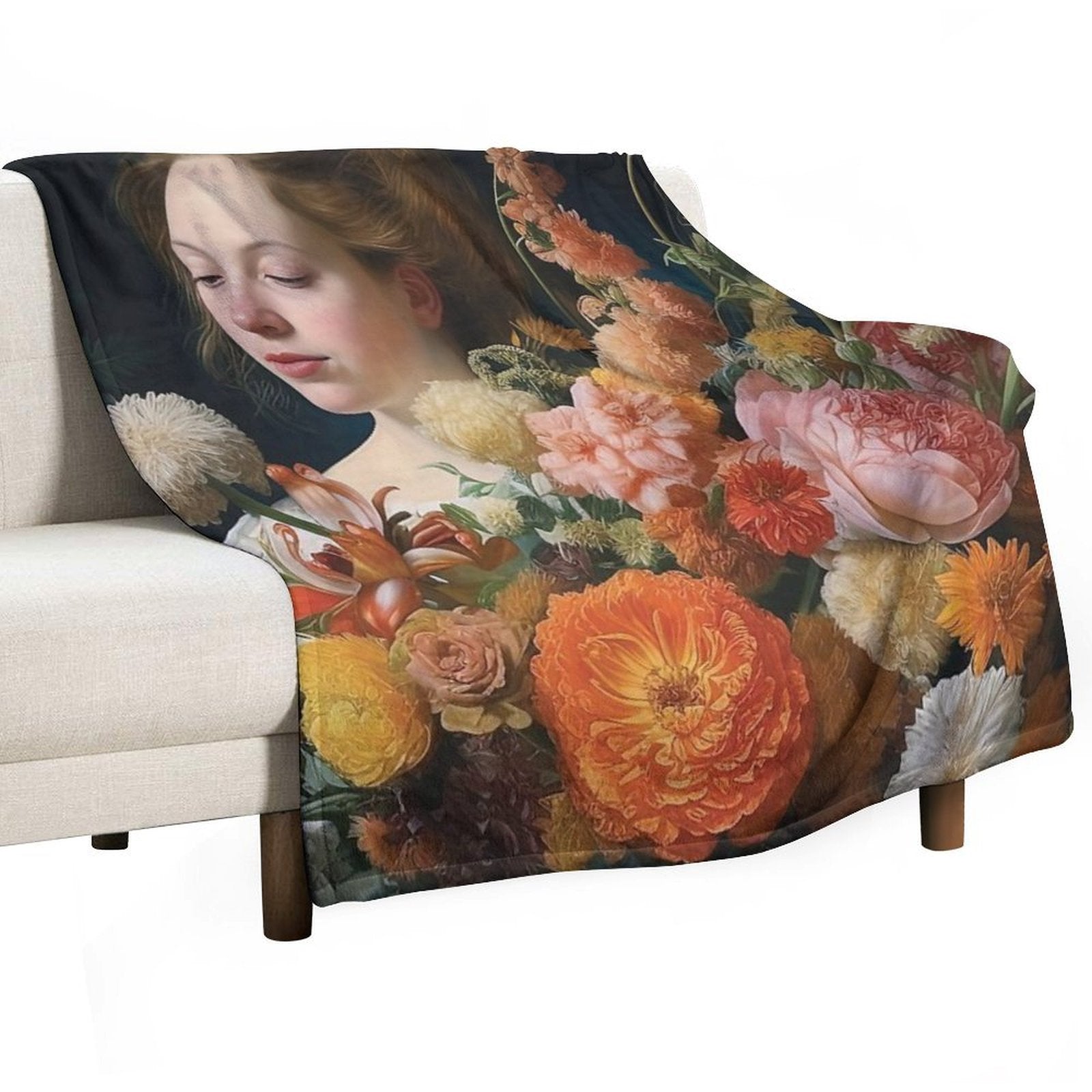 Flowers Velvety-soft Throw Blanket