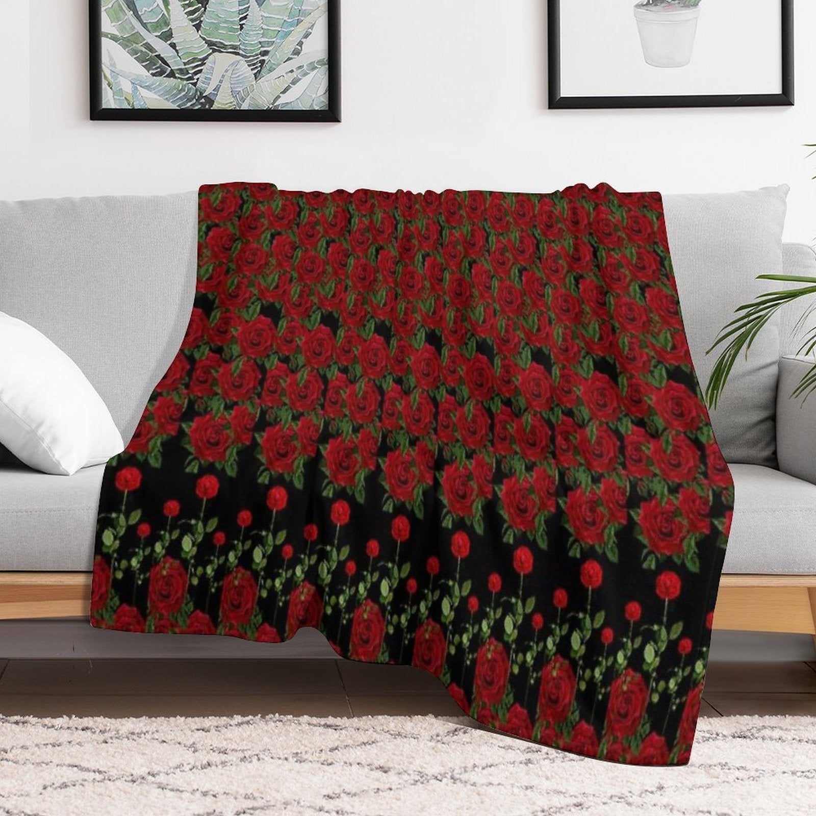 Rose Garden Lightweight Throw Blanket