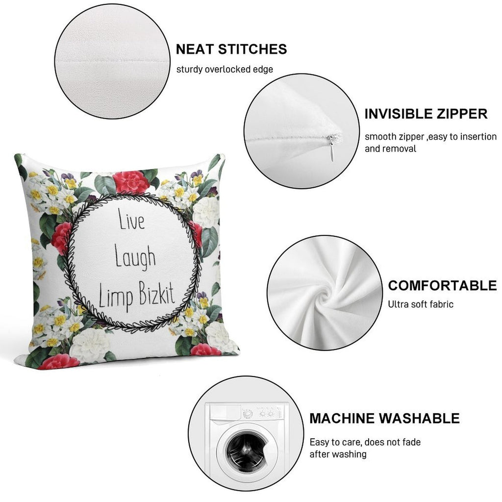 Live Laugh Limp Bizkit Soft Gift Ready Throw Pillow