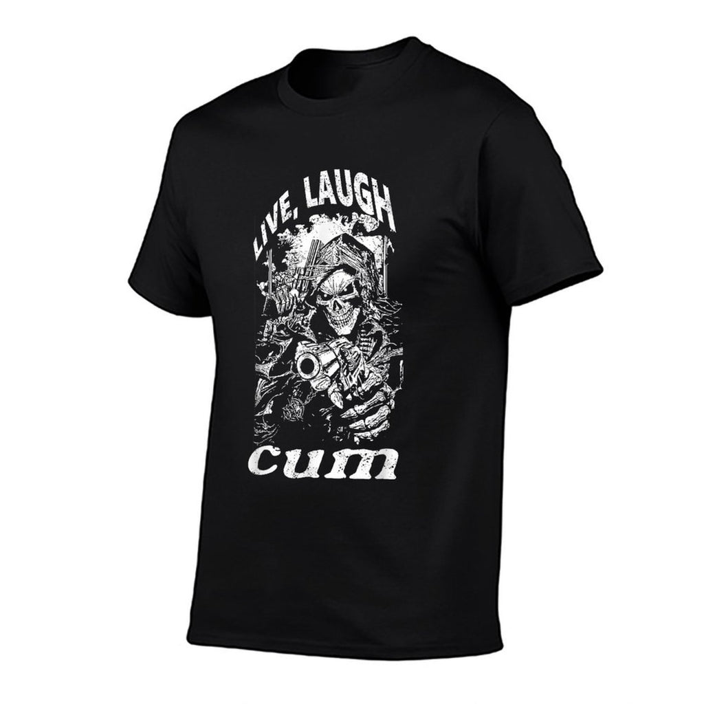 Live Laugh Cum Reaper Funny Vintage Goth Emo Gag Comfortable T-Shirt