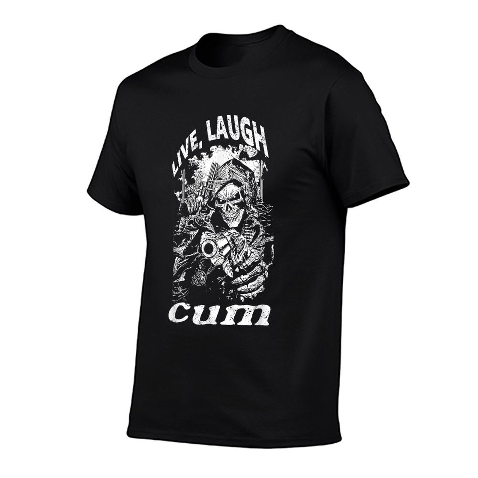 Live Laugh Cum Reaper Funny Vintage Goth Emo Gag Comfortable T-Shirt