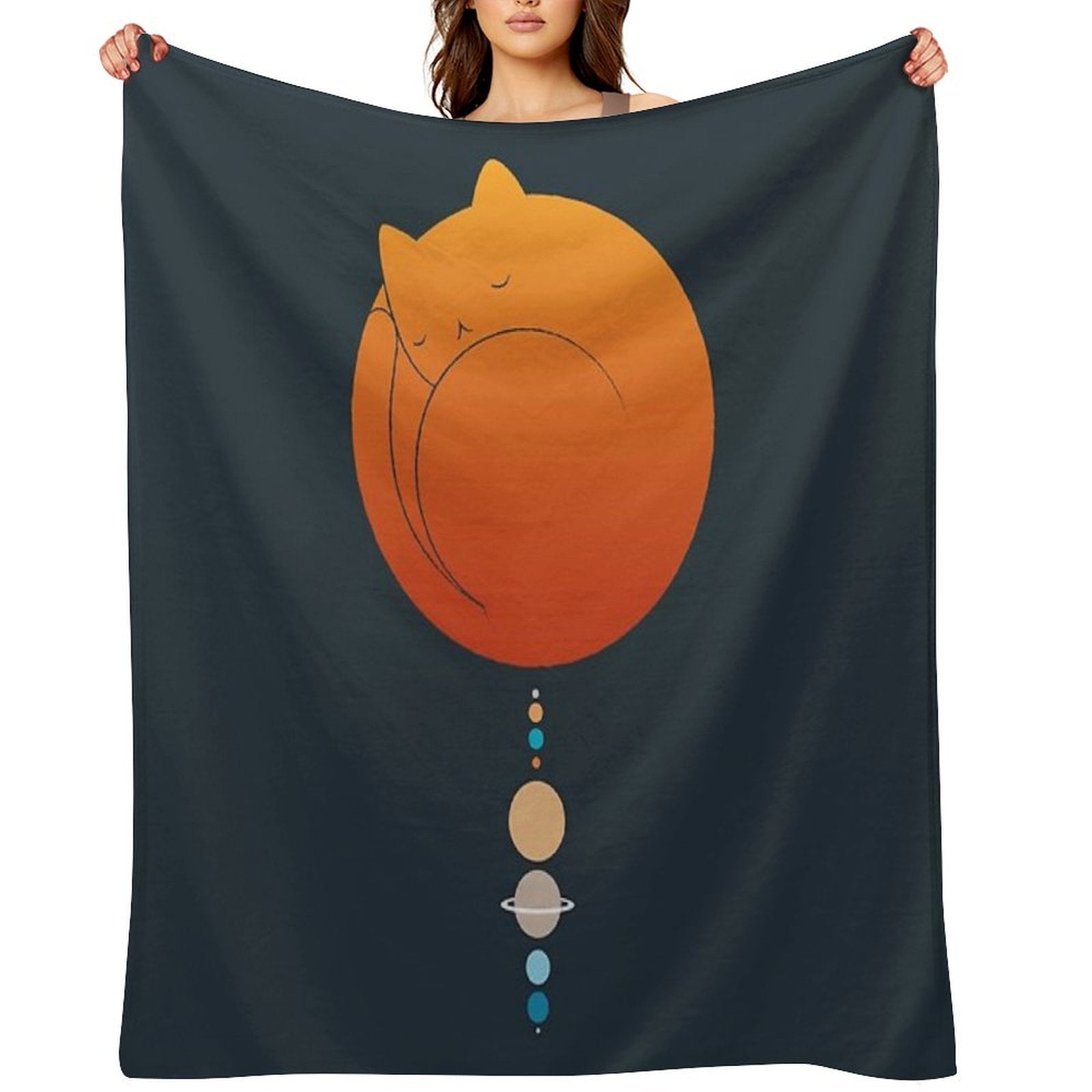 Cat Landscape 66 Easy Care Throw Blanket