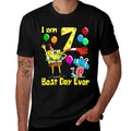 Mademark X SpongeBob SquarePants - SpongeBob I Am 7 Years Old Birthday Party  High-quality Stitching T-Shirt