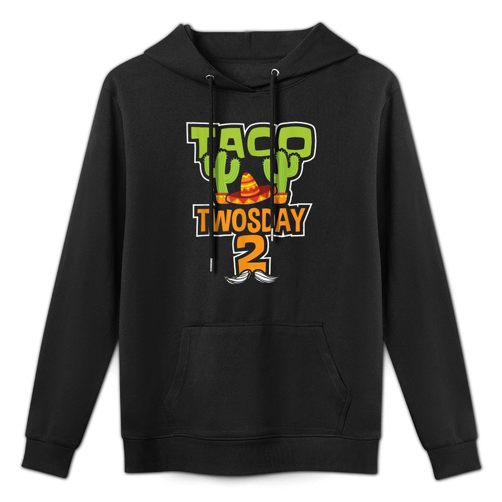 Taco Twosday 2 Two Year Old Boy Girl Birthday Gift Shape Retention Hoodie