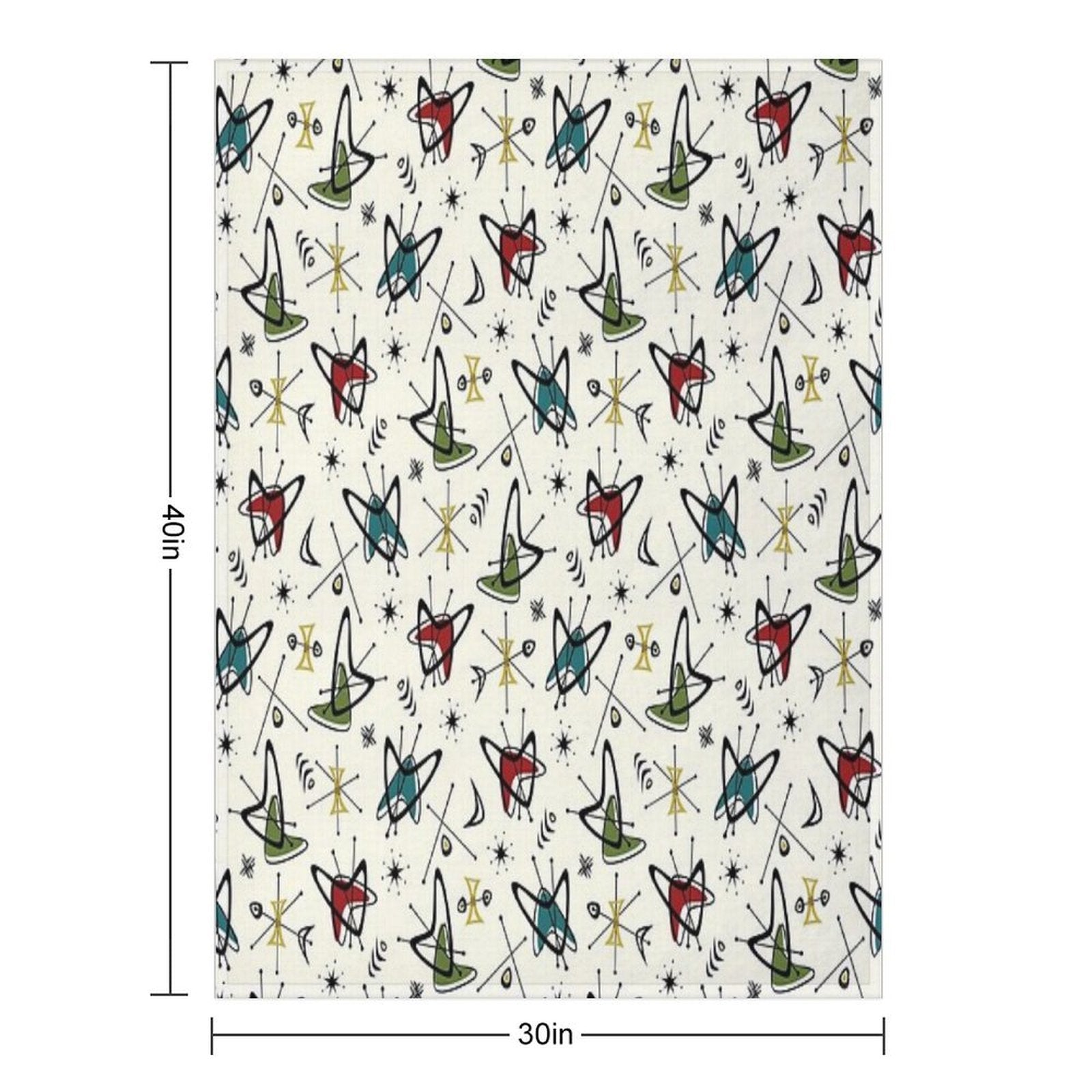 Atomic Boomerang Flashback All-season Throw Blanket