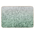 Silver Pastel Mint Green Ocean Glam #1 (Photo of Glitter Only - Not Reflective)  Repositionable Bath Mat