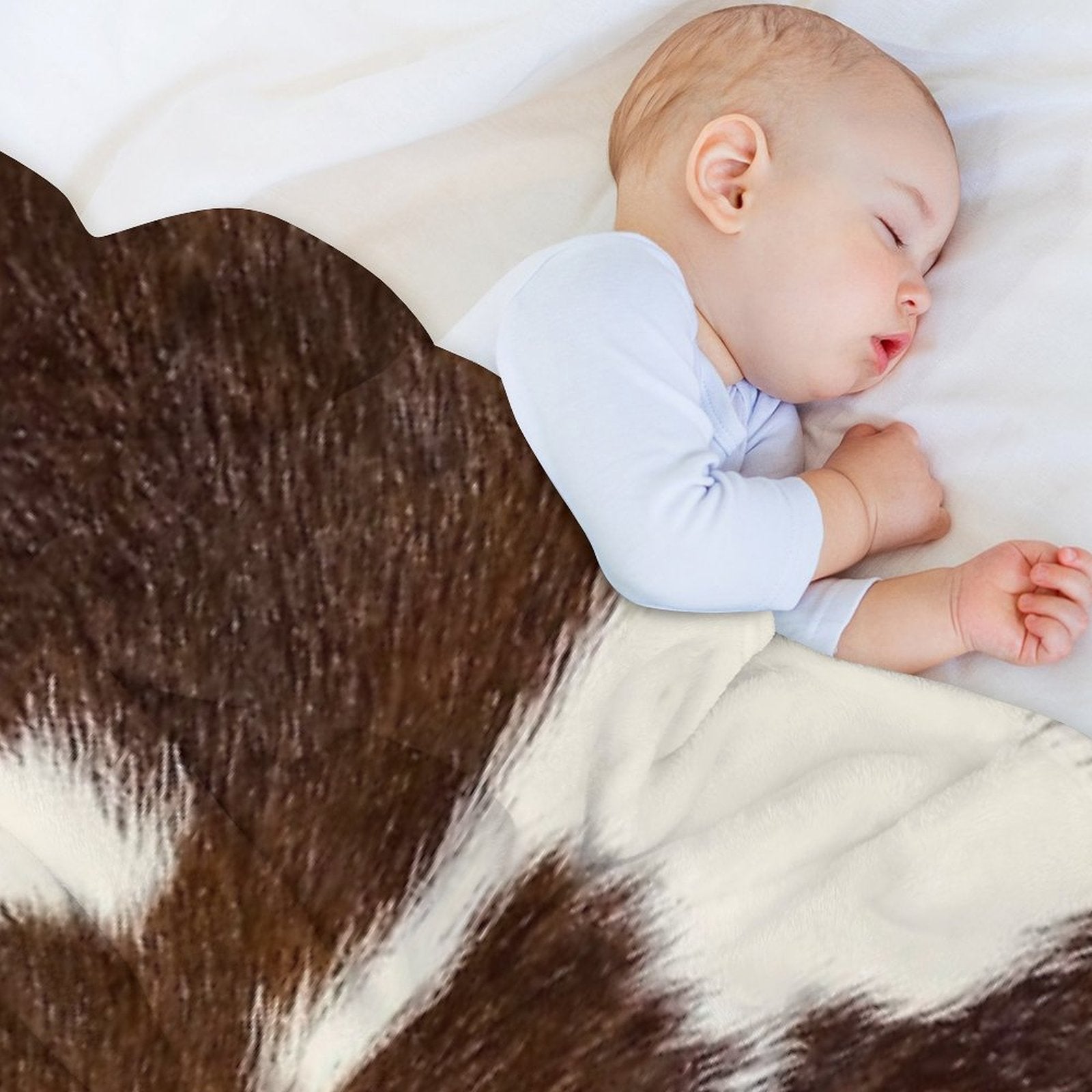 Cow Print - Faux Smooth Print Quick-dry Throw Blanket