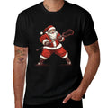 Santa Playing Lacrosse Funny Lacrosse Lax Player Christmas  Slim-fit Cut T-Shirt