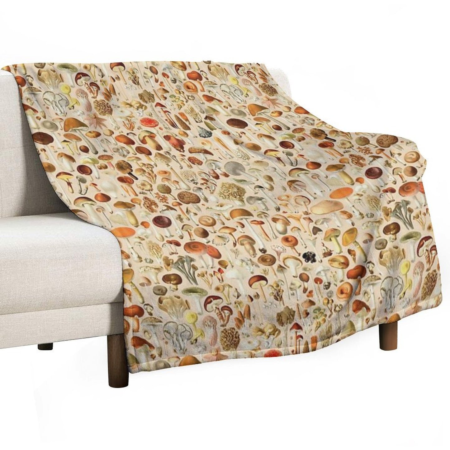 Vintage Mushroom Designs Collection Comfort Throw Blanket