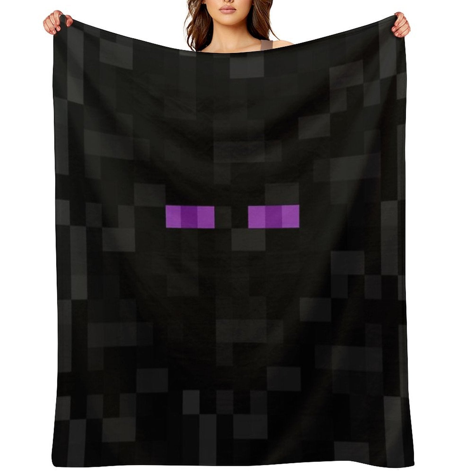 Enderman Pattern Comfort Throw Blanket