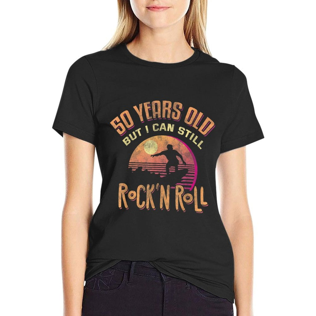Fifty Years Old Rock N' Roll Gifts Vintage 50th Birthday  Quick-drying T-Shirt