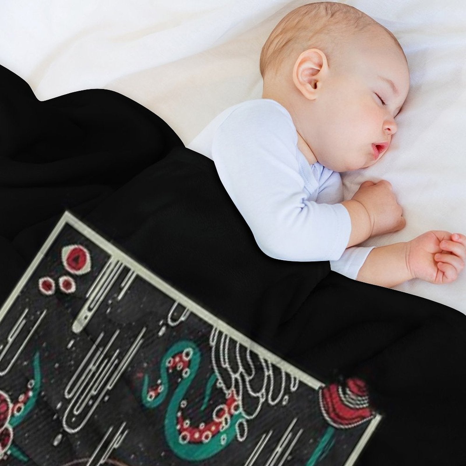 Cosmic Black Versatility Throw Blanket