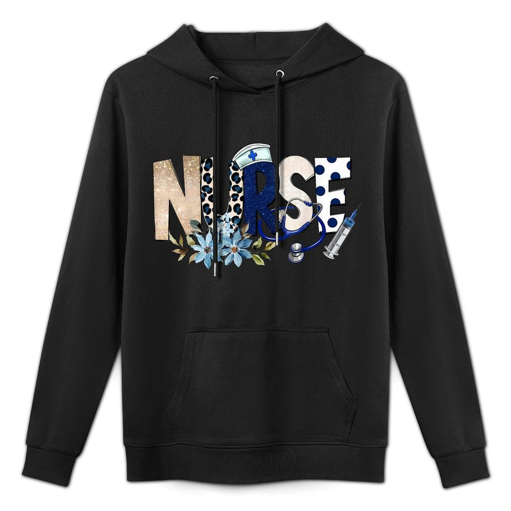 Nurse Life Floral Flowers Layering Staple Hoodie