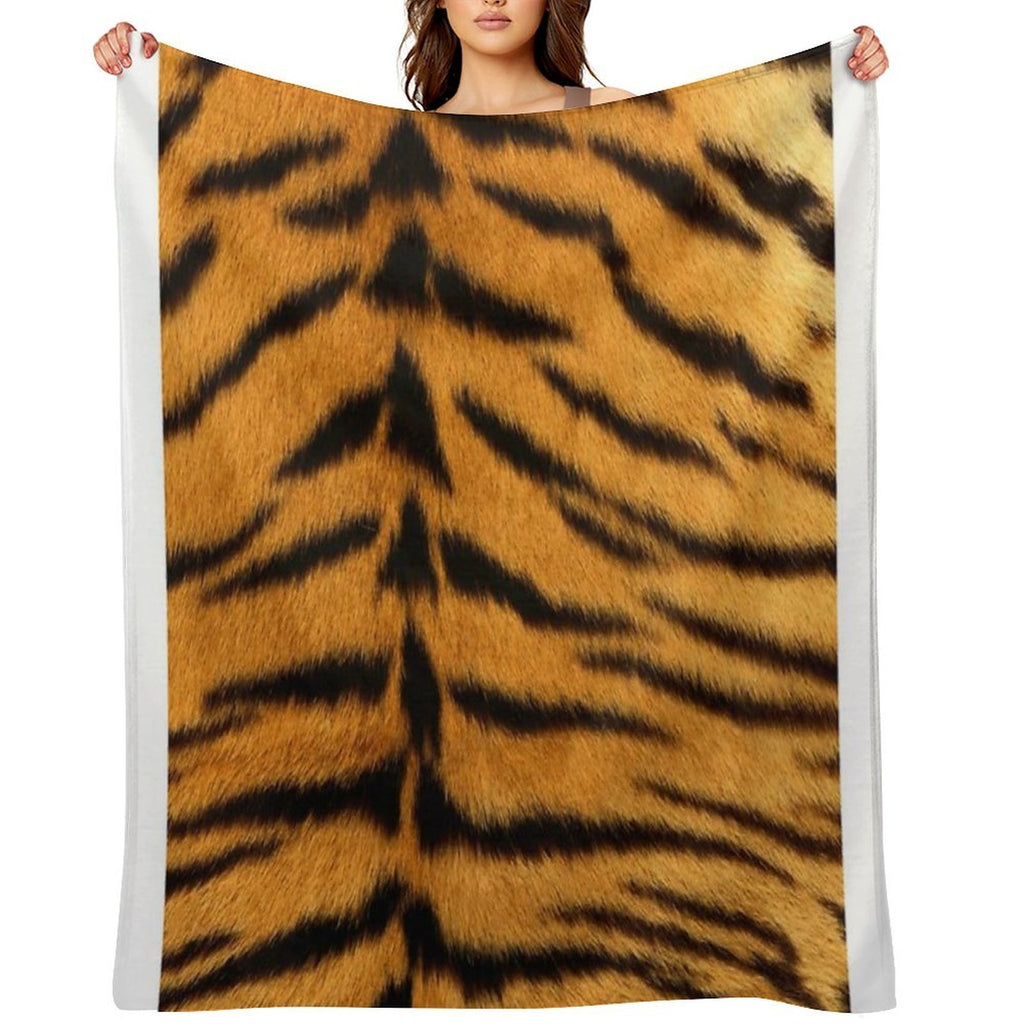 Tiger Skin Design. Animal Skins As A Design. Plush Throw Blanket