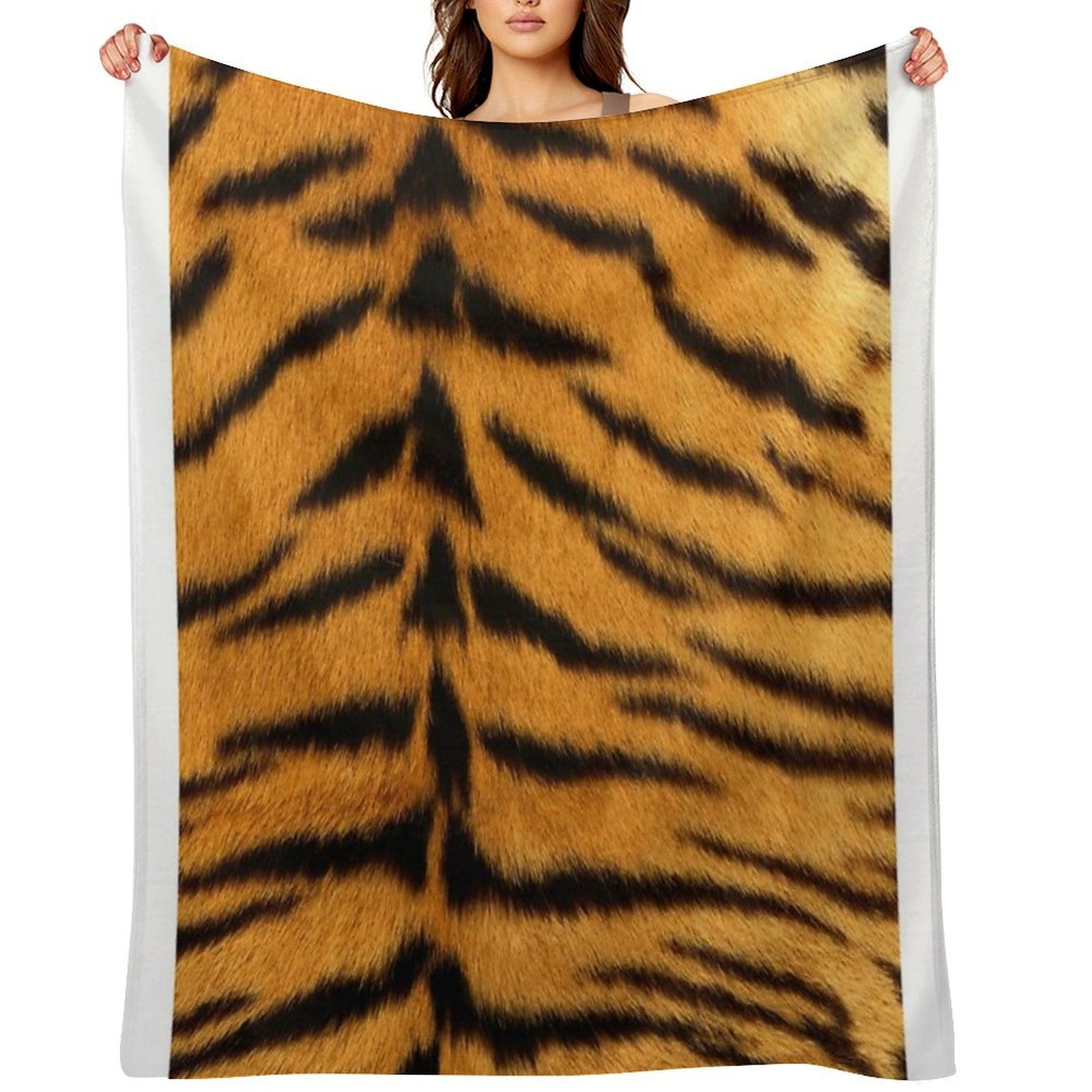 Tiger Skin Design. Animal Skins As A Design. Plush Throw Blanket