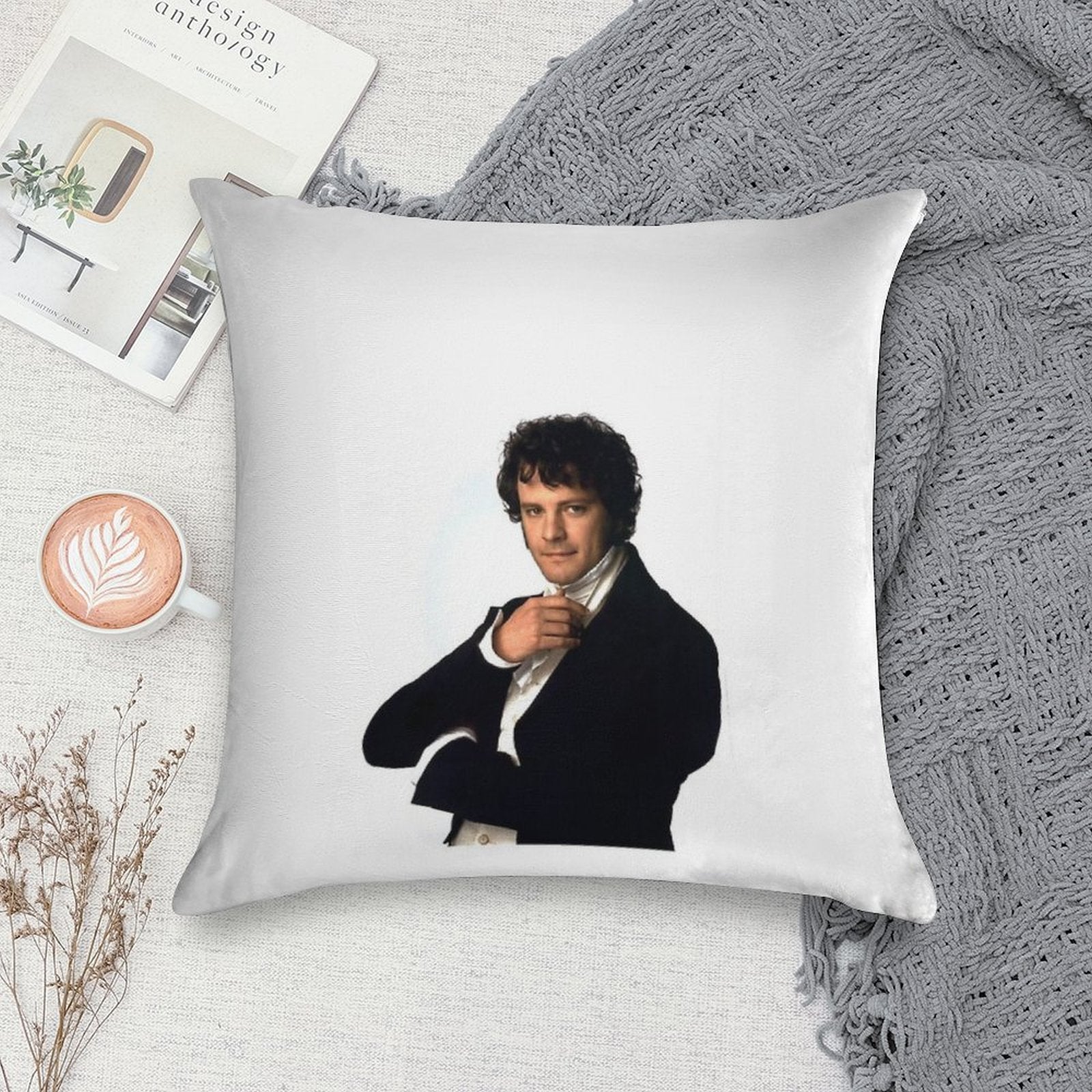 Colin Firth As Mr Darcy in Pride & Prejudice Soft Skin-Friendly Throw Pillow
