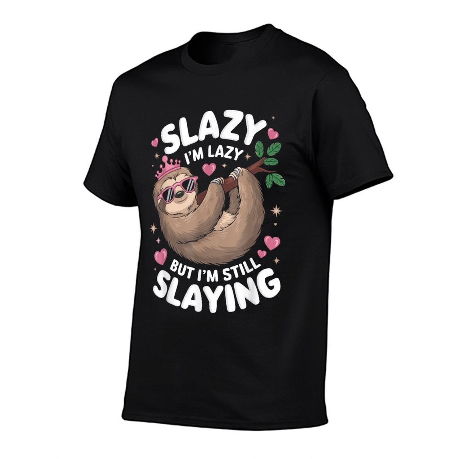 Cute Tween Girl Funny Animal Sloth Slay Meme Trendy Slazy  Polyester Blend T-Shirt