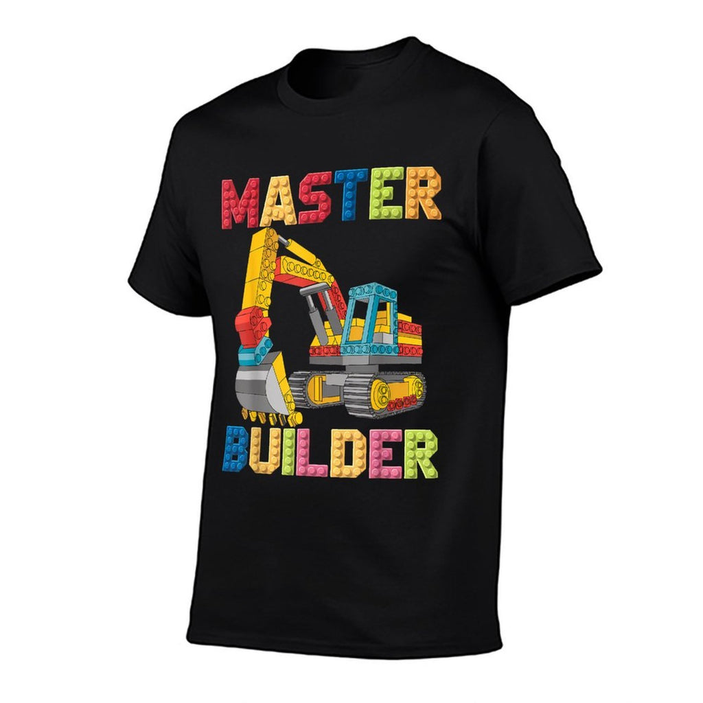Master Builder Toys For Kids Men Building Blocks Excavator Comfortable T-Shirt