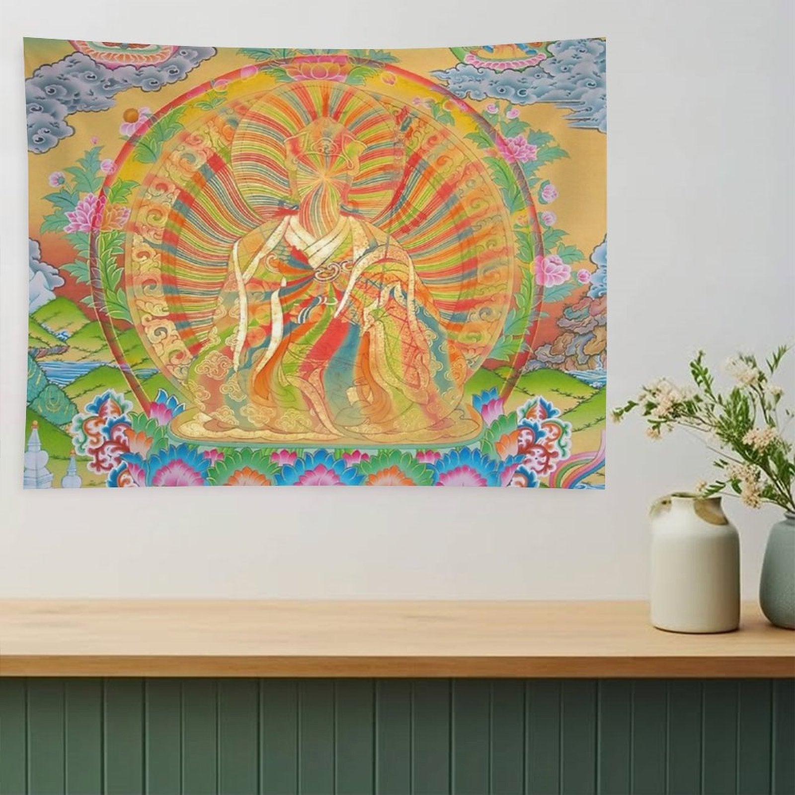 Dzogchen Rainbow Body Thangka Tapestry