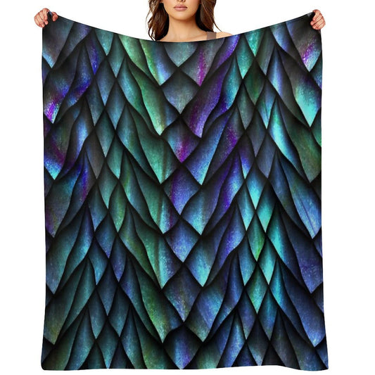 Dragon Scales Anti-pilling Throw Blanket