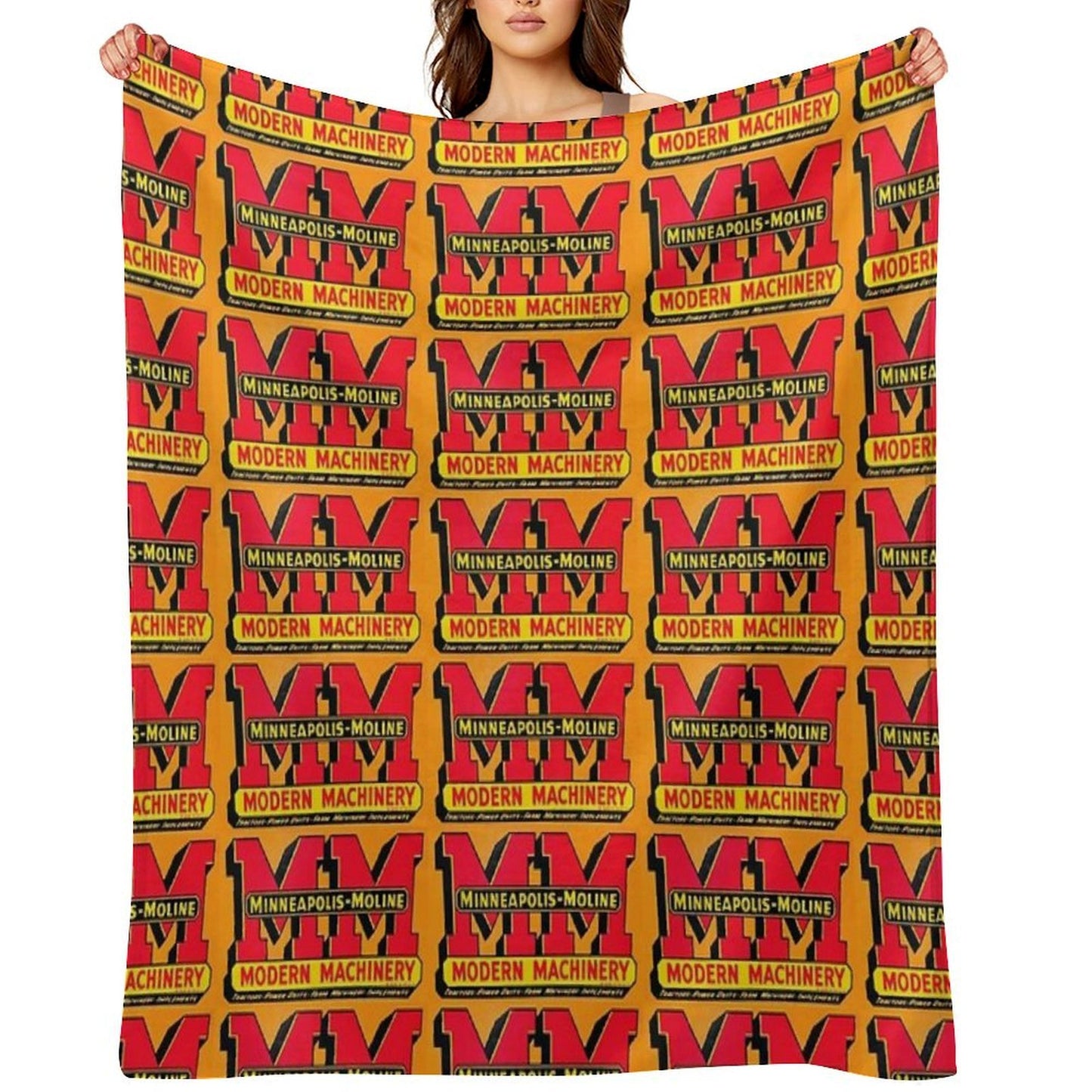 Minneapolis Moline Modern Machinery Versatility Throw Blanket