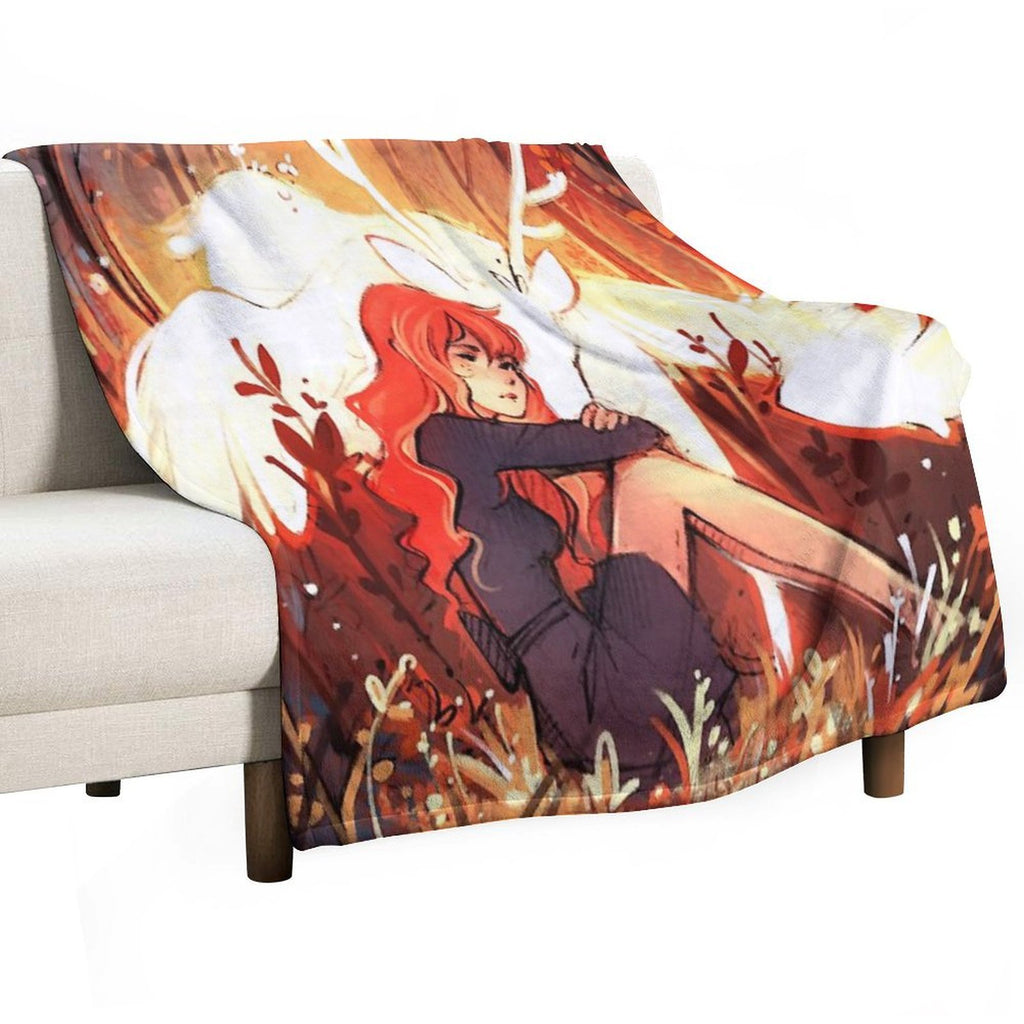 Heart of Fall Plush Throw Blanket