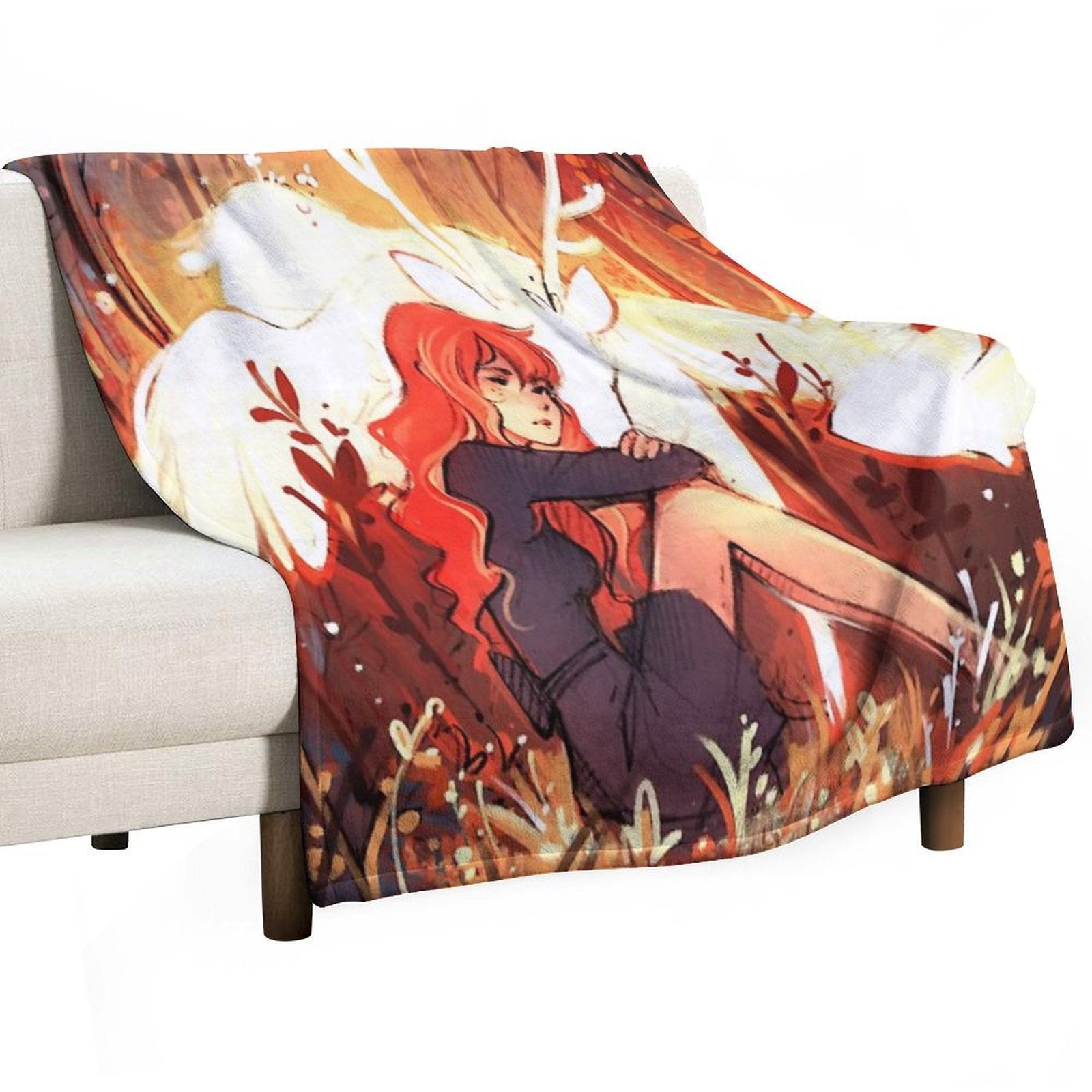 Heart of Fall Plush Throw Blanket