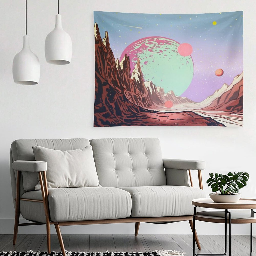 Green Moon Tapestry