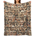 Vintage Anthropomorphic Dogs with Sunglasses Pattern  Dog Art All-season Throw Blanket