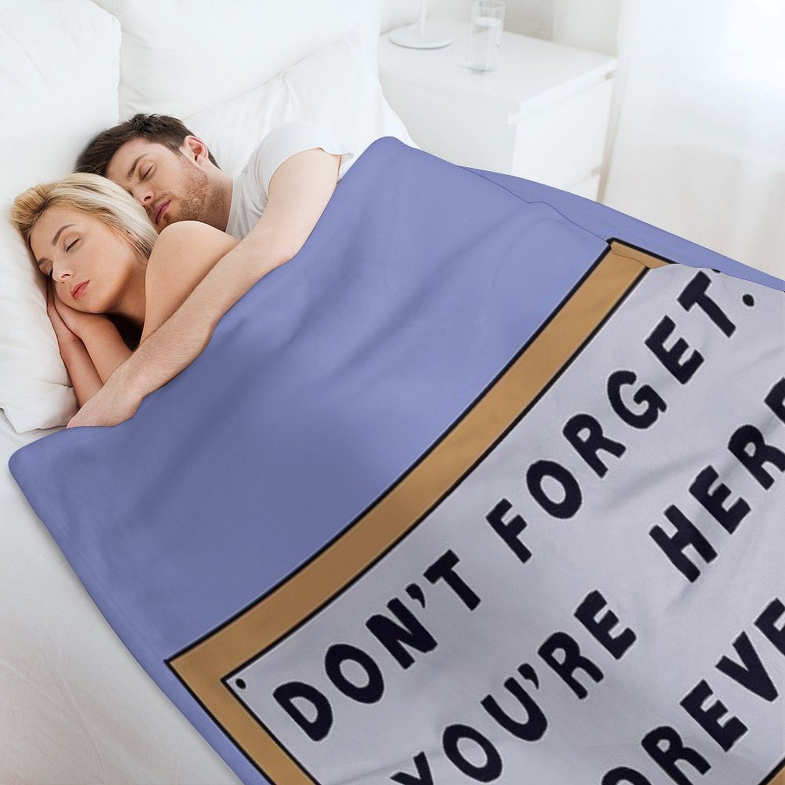 Don’t Forget You’re Here Forever Simpsons Sign Machine-washable Throw Blanket