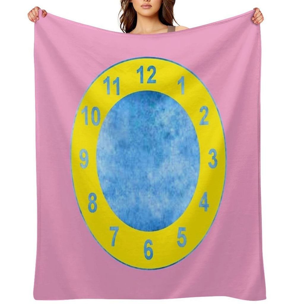 Clock Rug (The Big Comfy Couch) Travel-friendly Throw Blanket