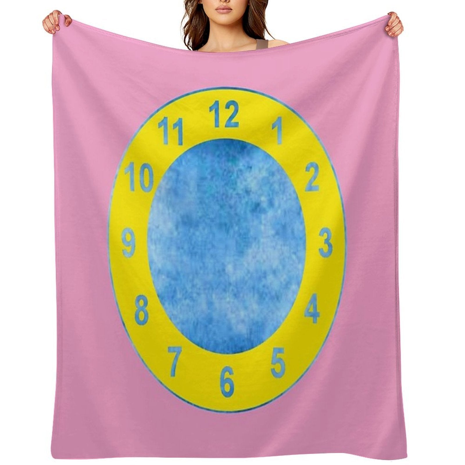Clock Rug (The Big Comfy Couch) Travel-friendly Throw Blanket