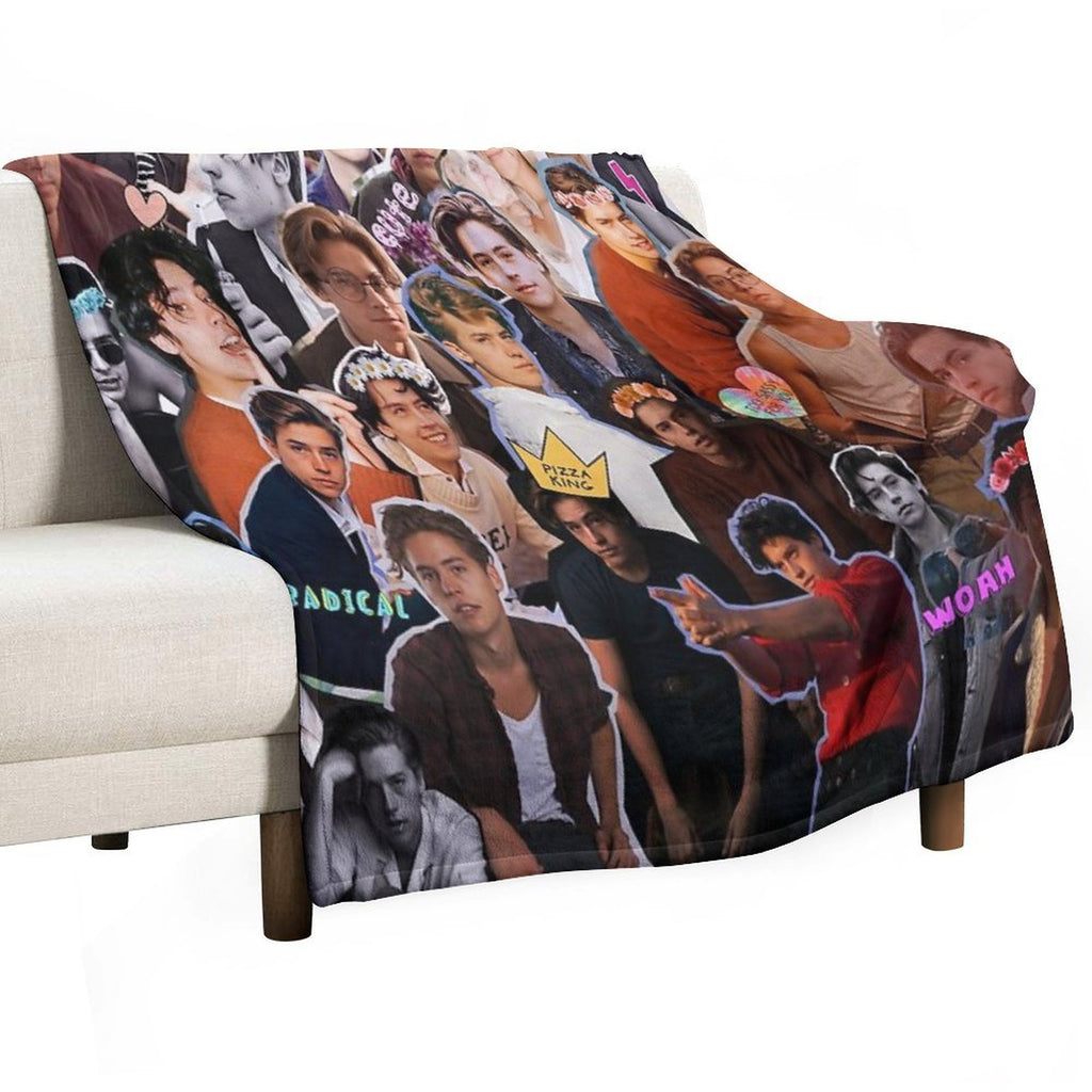 Cole Sprouse Collage Quick-dry Throw Blanket