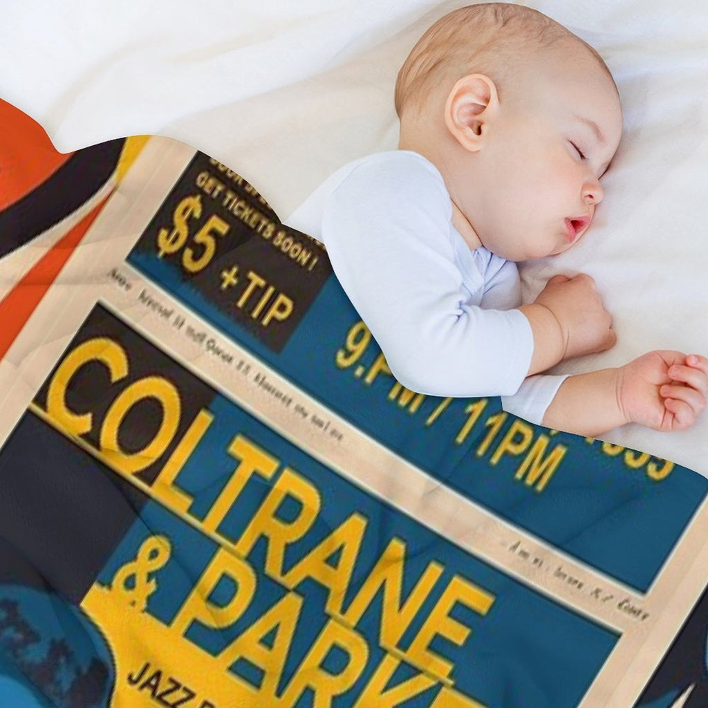 Jazz Poster Wrinkle-free Throw Blanket