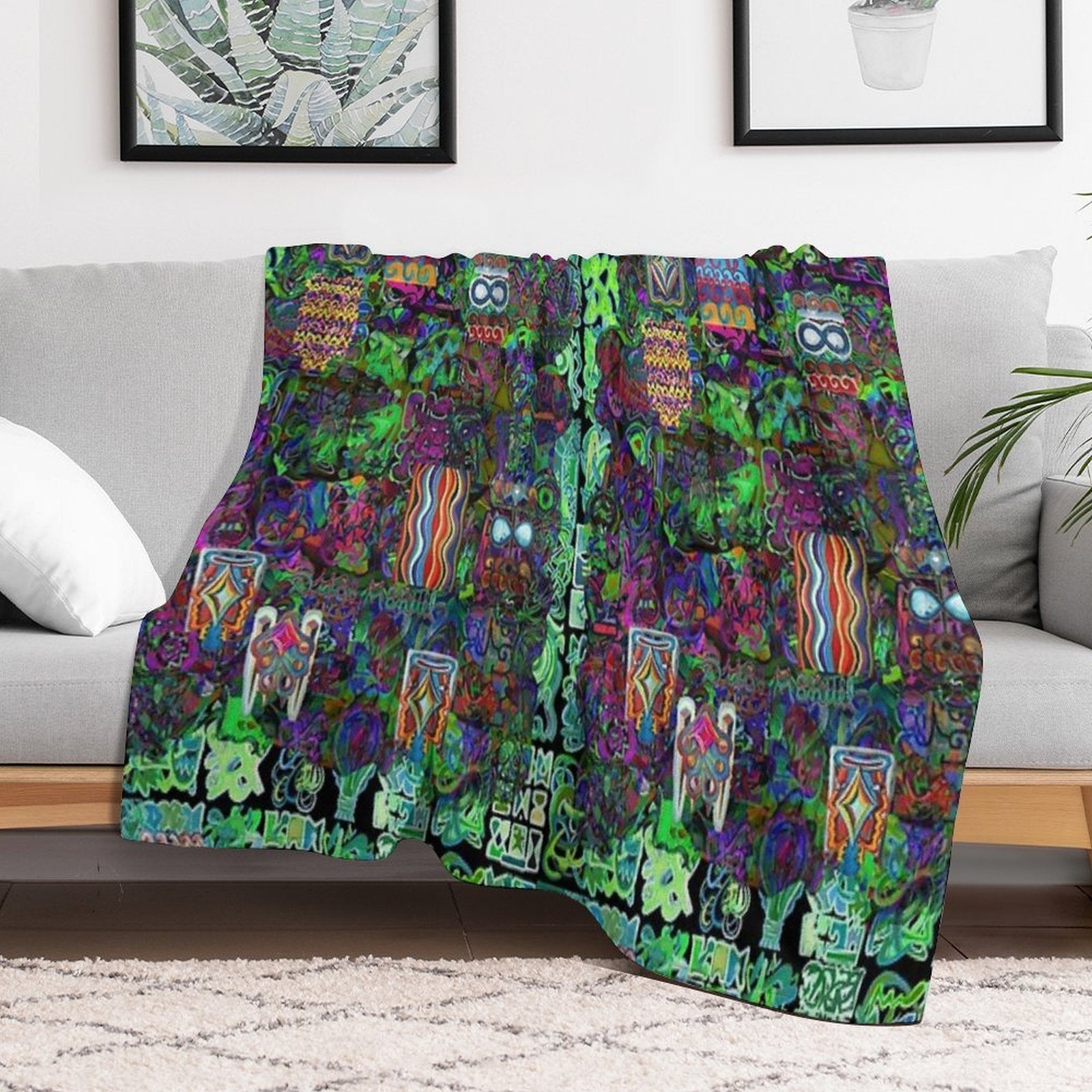 Pop Abstract All-season Throw Blanket