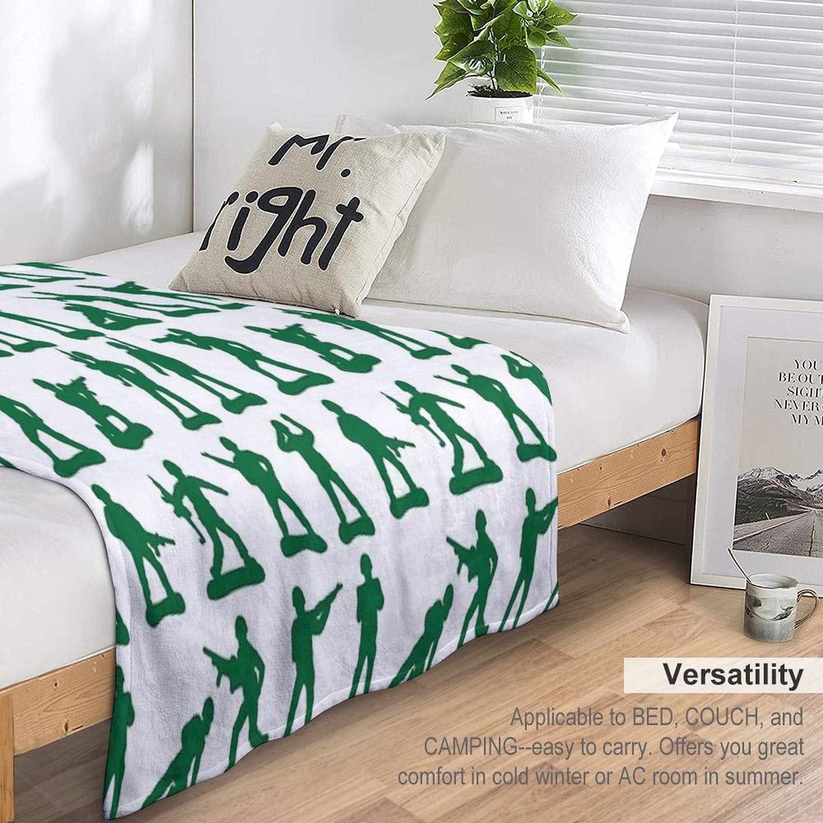 Army Man Graphics Premium Throw Blanket
