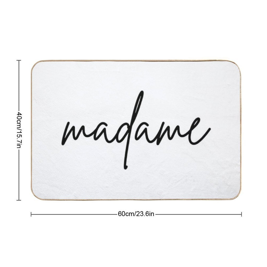 Madame And Monsieur, French Couple Matching Gift  Fade-Resistant Bath Mat