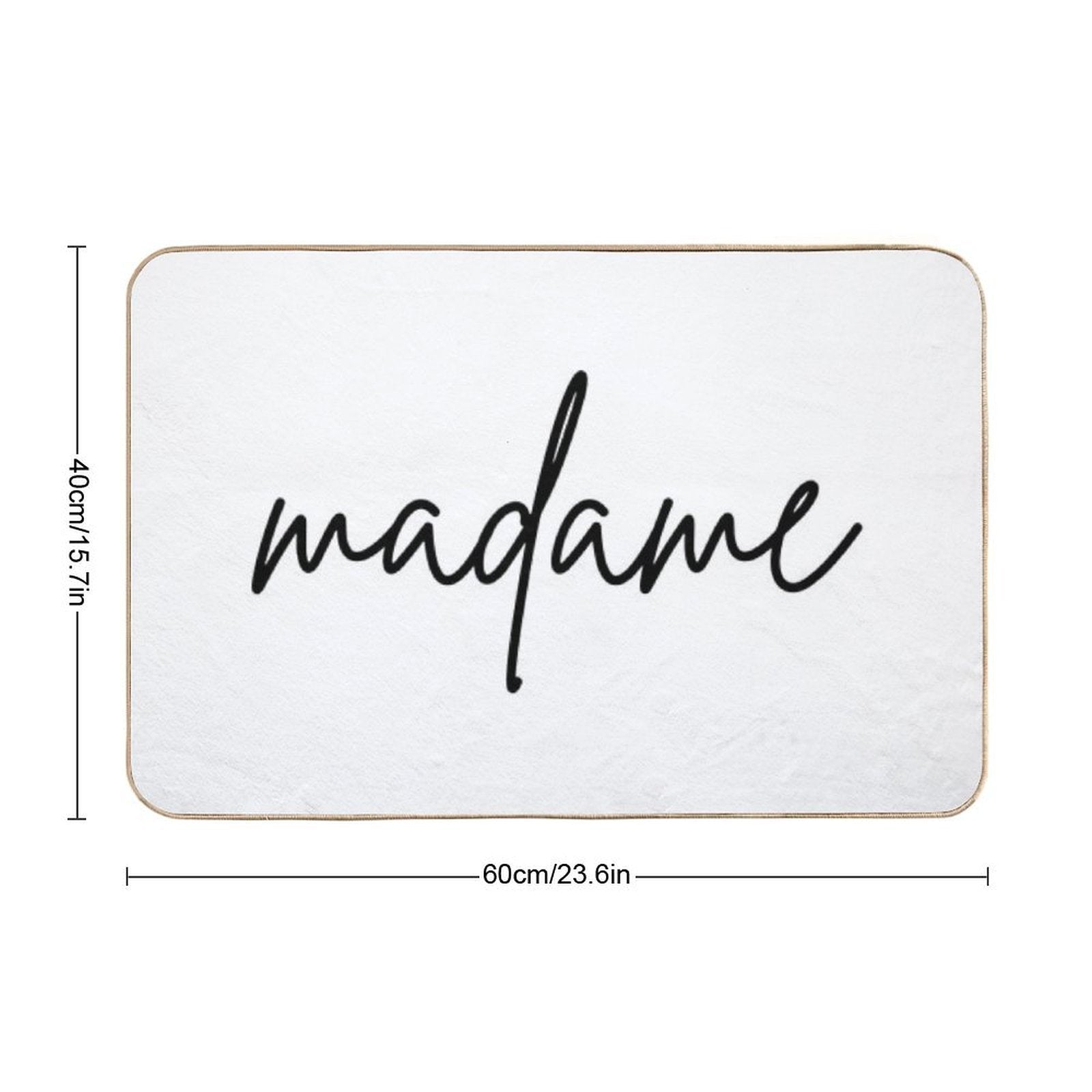 Madame And Monsieur, French Couple Matching Gift  Fade-Resistant Bath Mat