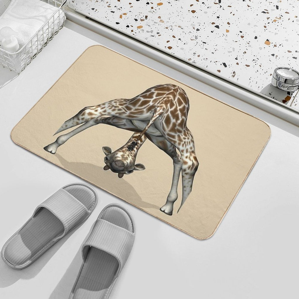 Childish Giraffe  Fade-Resistant Bath Mat