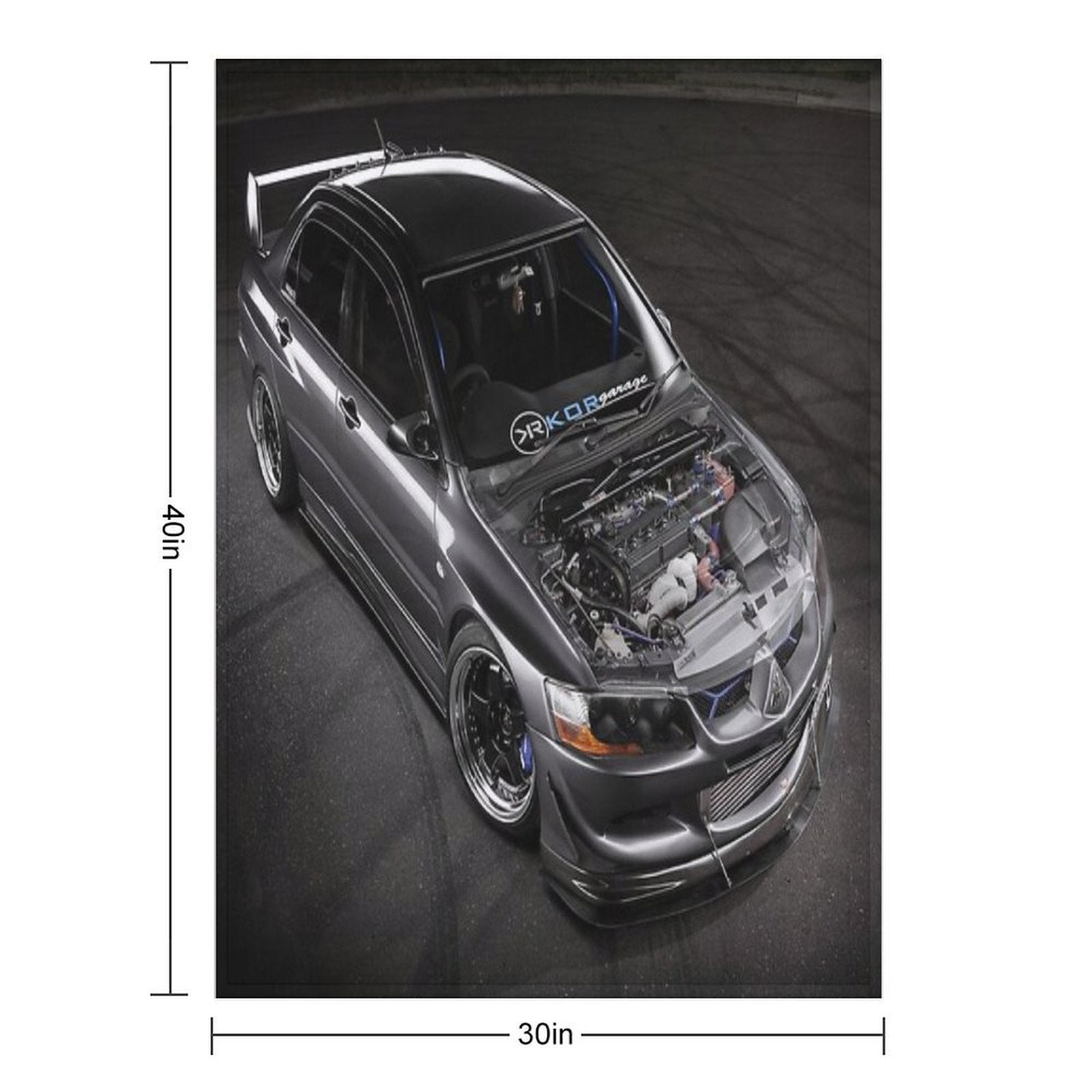 Matt Baxter's Mitsubishi Evolution Lightweight Throw Blanket