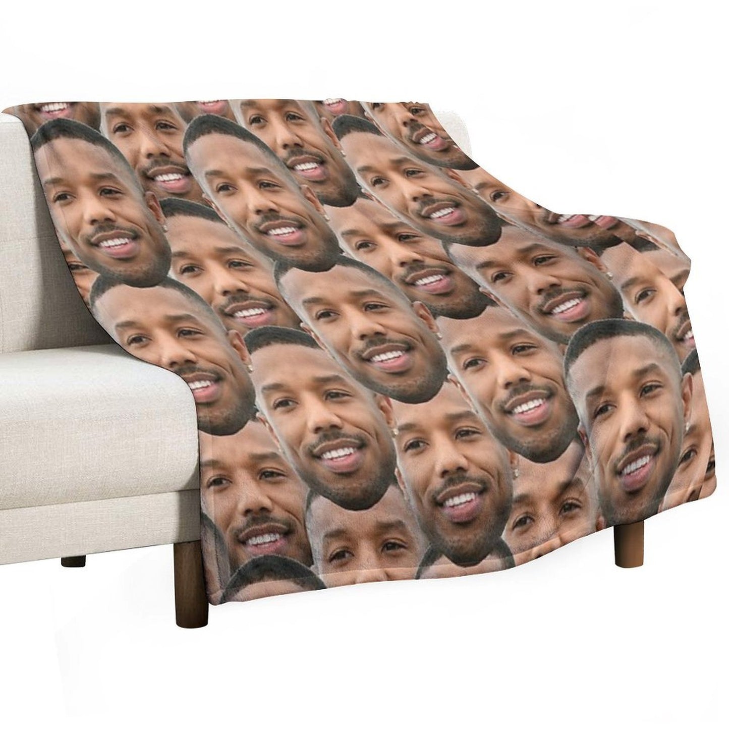 Michael B Jordan Heads Lightweight Throw Blanket
