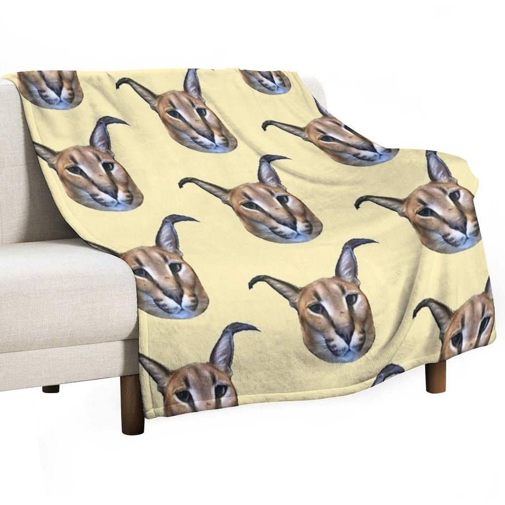 Big Floppa Easy Care Throw Blanket