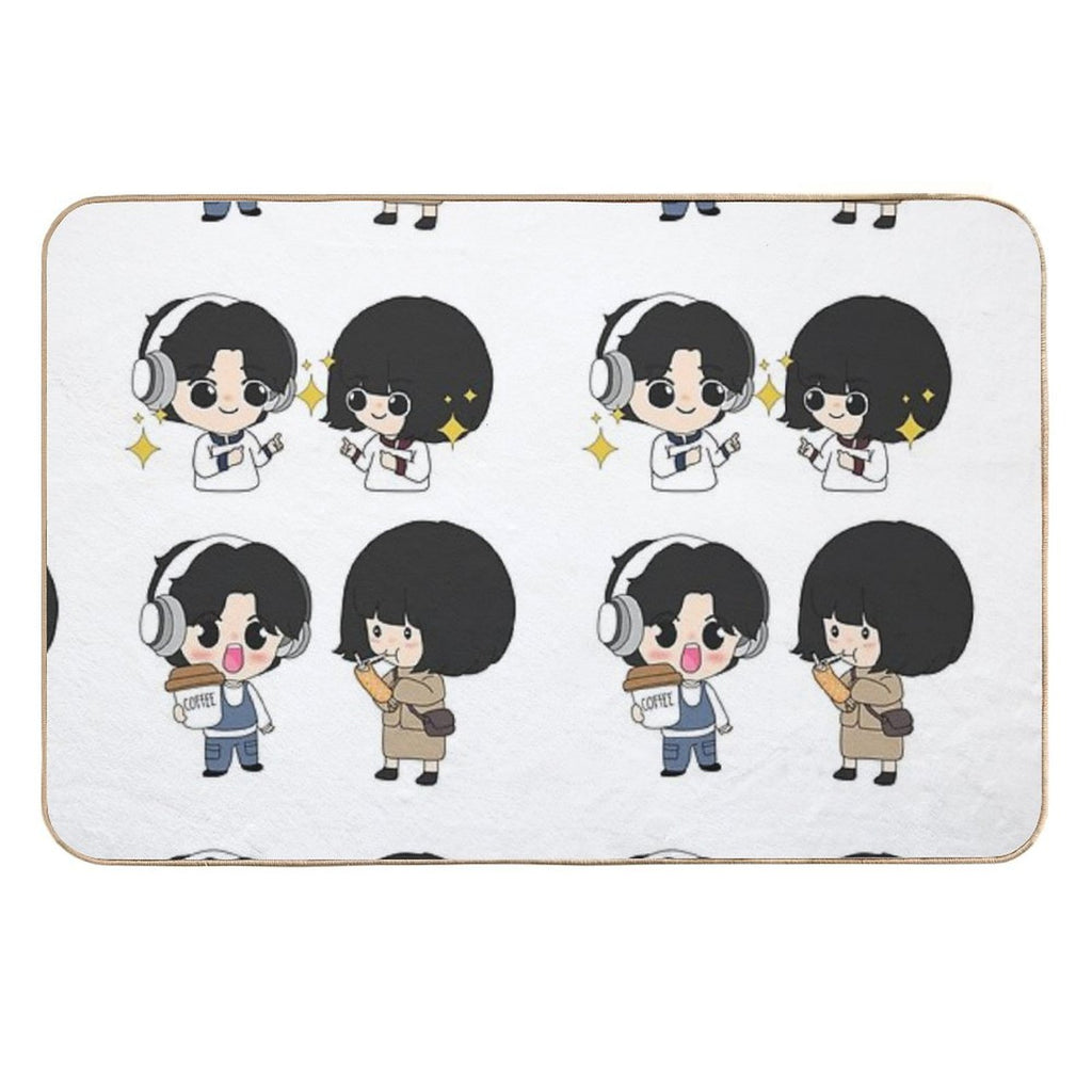 Extraordinary Attorney Woo Chibi Art  Toxin-Free Bath Mat